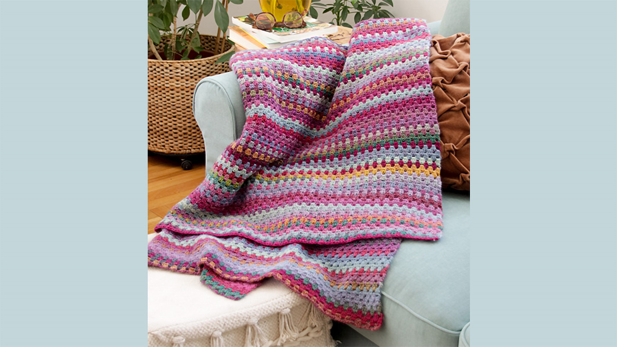 crocheted true colors blanket || editor