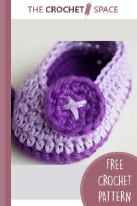 crocheted violet baby booties || editor