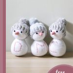 crocheted winter snowman friends || editor