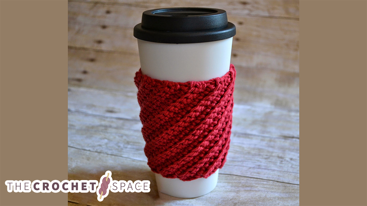 crooked crocheted coffee cozy || editor