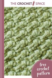 crunch stitch crocheted dishcloth || editor