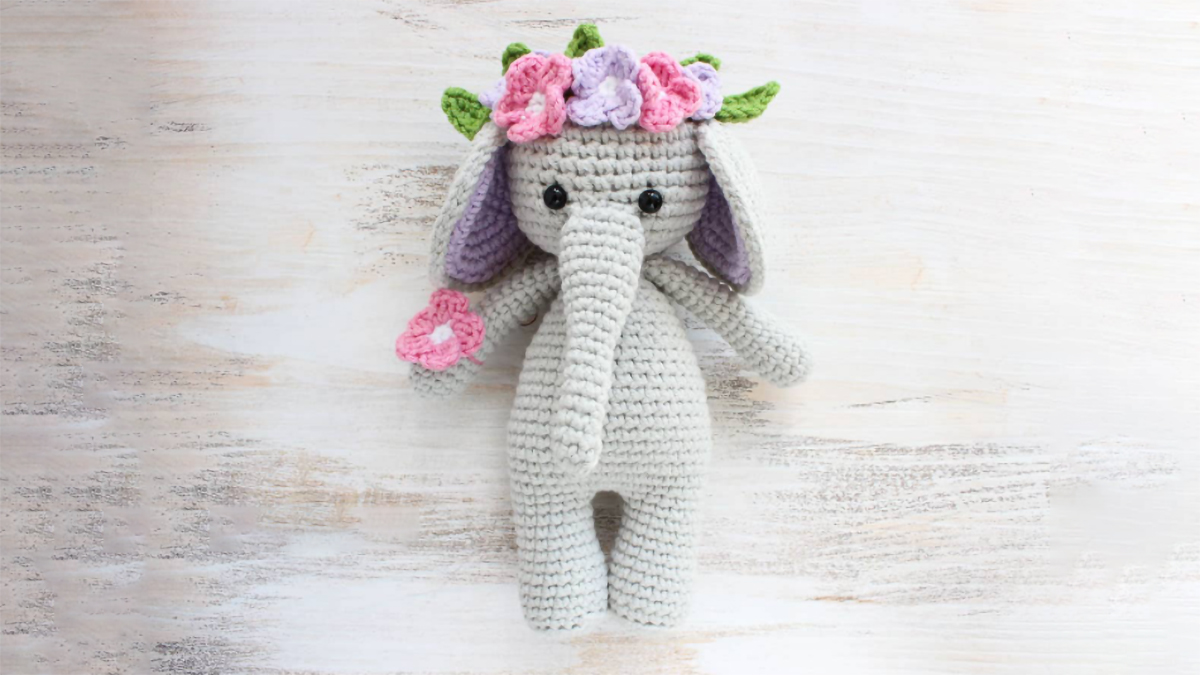 cuddly crocheted elephant || editor