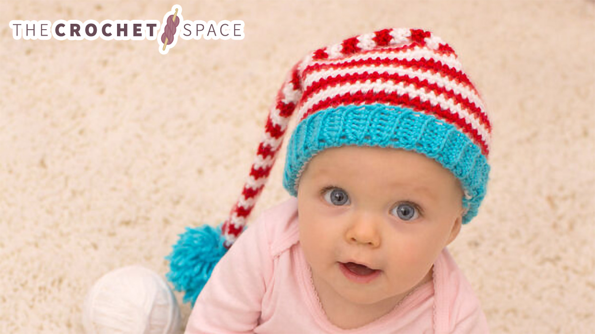 Cute Crocheted Baby Elf Hat || thecrochetspace.com