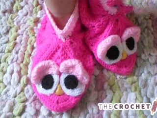 Cute Crocheted Granny Birdie Slippers