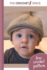 cute crocheted old-school baby hat || editor