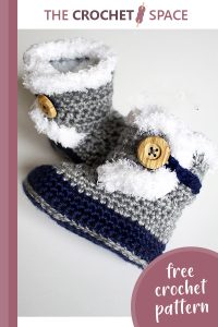 cute fuzzy crocheted baby booties || editor