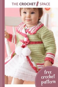 cute pompom crocheted baby cardigan || editor