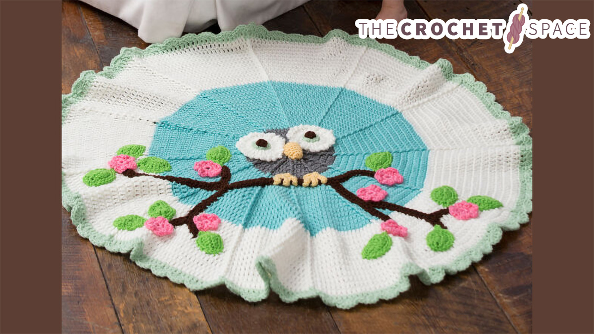 owl crocheted baby blanket || thecrochetspace.com
