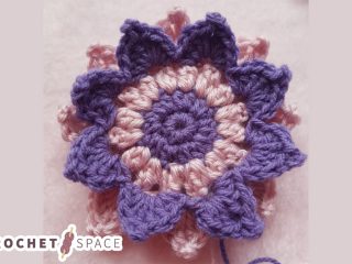 Dahlia Crocheted Flower Motif
