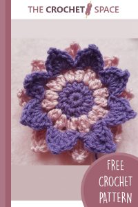 dahlia crocheted flower motif || editor