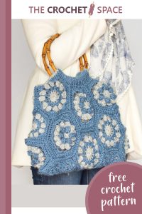 dahlia crocheted hexagon handbag || editor