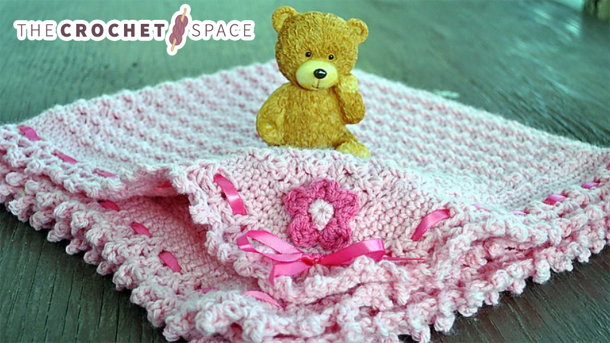 Dainty Crocheted Textured Baby Blanket