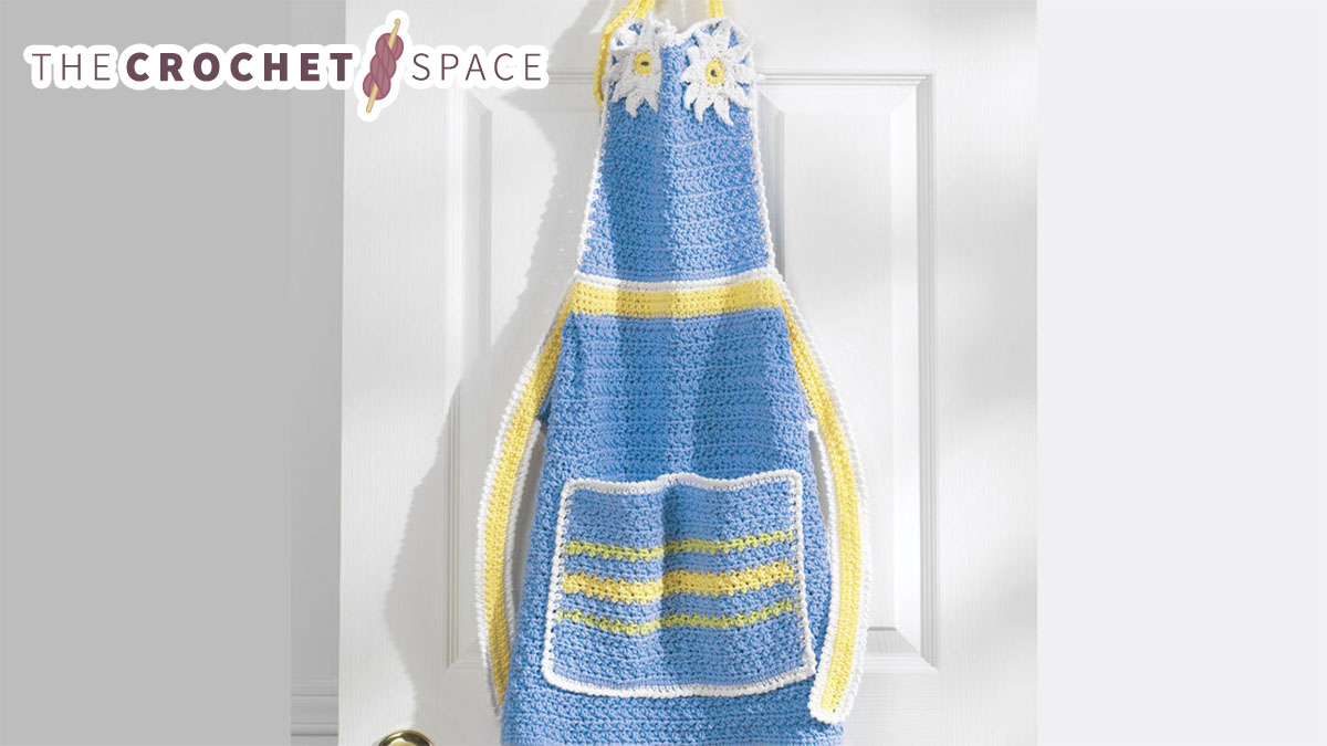 daisy inspired crochet apron || editor