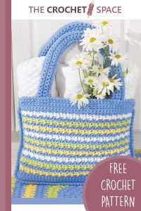 daisy inspired crochet shopping tote || editor
