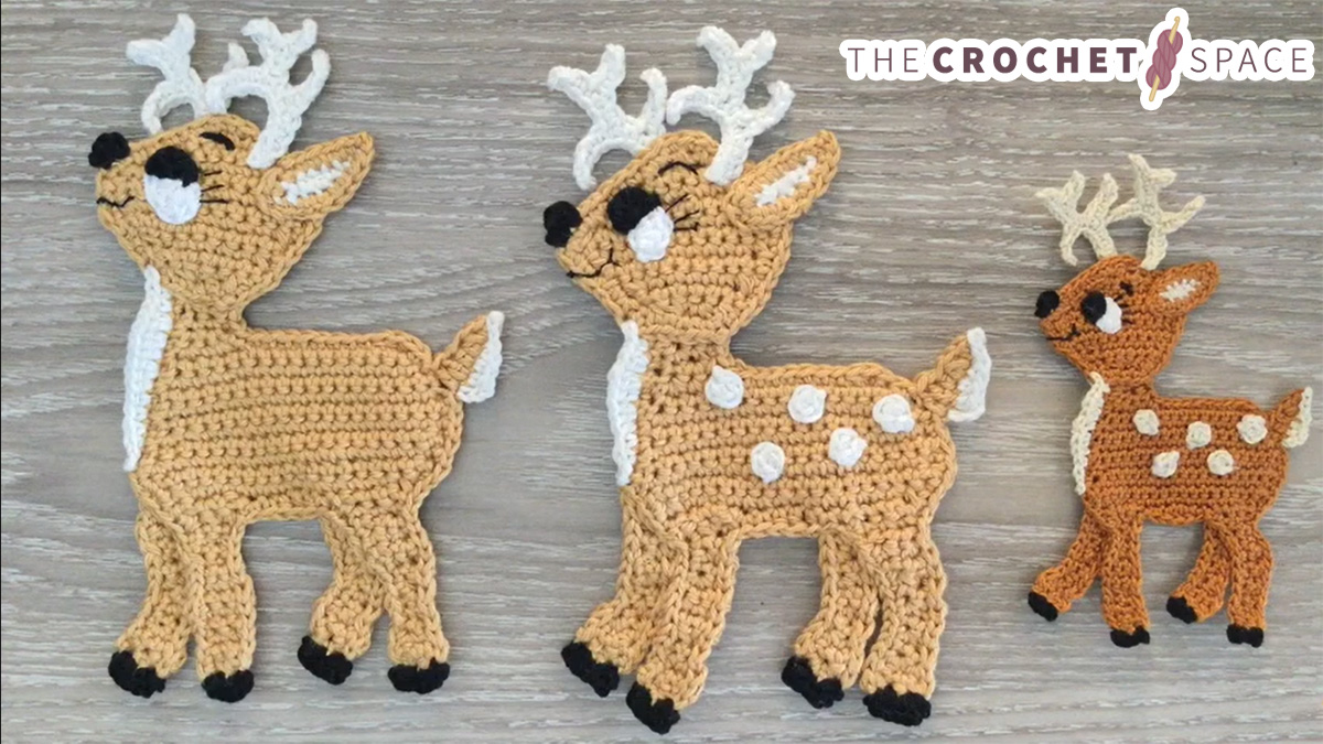 Dear Deer Crochet Applique || thecrochetspace.com