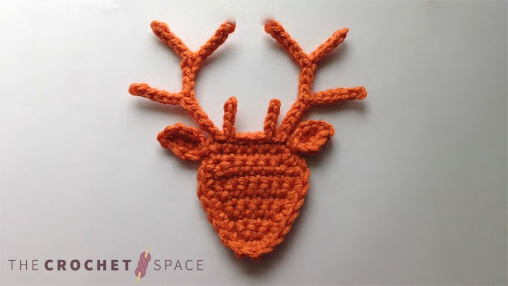 Deer Head Crochet Applique [FREE Crochet Pattern+Tutorial] The Crochet