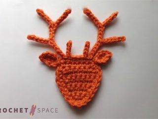 Deer Head Crochet Applique || thecrochetspace.com