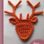 Deer Head Crochet Applique || thecrochetspace.com