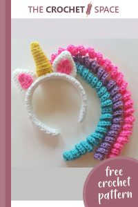 delightful crocheted unicorn headband || editor