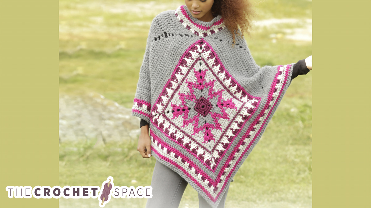 Desert Star Crocheted Poncho