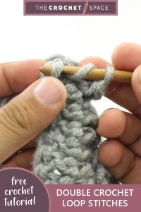 double crochet loop stitches || https://thecrochetspace.com