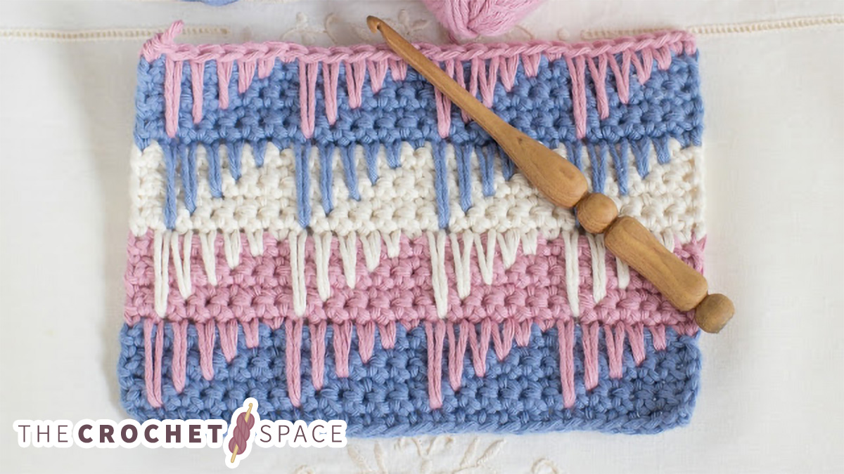 easy crocheted spike stitch || editor