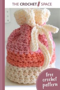 easy drawstring crochet bag || editor