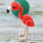 Easy Mini Crochet Flamingo. One Orange Flamingo || thecrochetspace.com