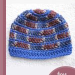 easy striped crocheted beanie || editor
