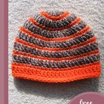 easy striped crocheted beanie || editor