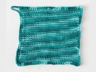 Exotic Tunisian Purl Crocheted Dishcloth || thecrochetspace.com