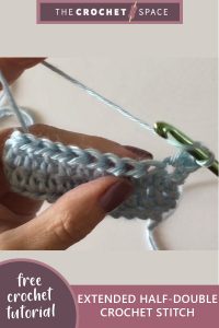 extended half-double crochet stitch || editor