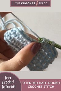 extended half-double crochet stitch || editor