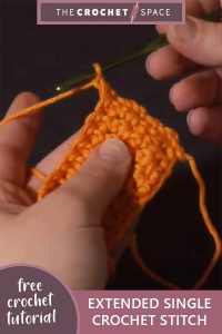 extended single crochet stitch || editor
