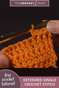 extended single crochet stitch || editor