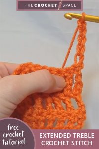 extended treble crochet stitch || editor