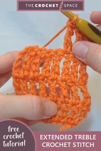 extended treble crochet stitch || editor