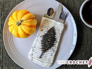 Fall Crochet Cutlery Pouch || The Crochet Space