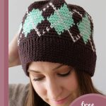 family crochet argyle hat || editor