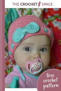 faux ribbon crocheted baby hat || editor