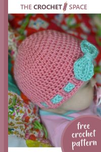 faux ribbon crocheted baby hat || editor
