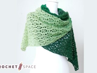 Flora Verde Crochet Shawl || thecrochetspace.com