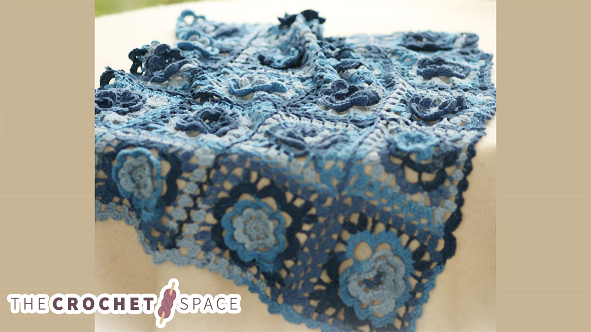 flower granny crocheted baby blanket || editor