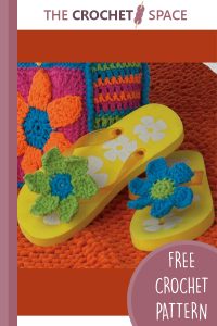 flower power crochet flip flops || editor