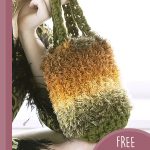 Fluffy Crystal Crochet Bag. Bag lifted onto shoulder || thecrochetspace.com