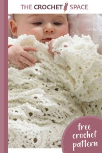 fluffy meringue crocheted baby blanket || editor
