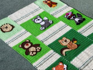 Forest-Friends Crochet Baby Blanket