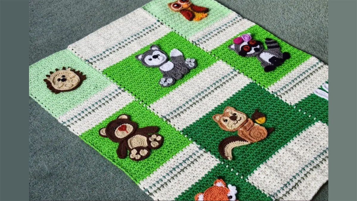 Forest-Friends Crochet Baby Blanket