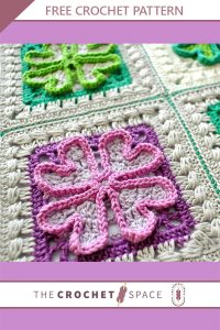 four-leaf clover crocheted square || editor
