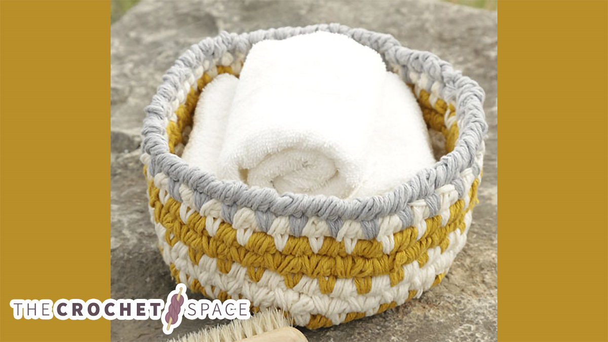 fresh start crocheted storage basket || editor